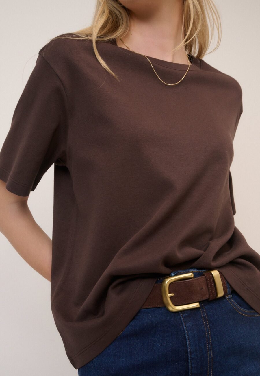 Chocolate Brown Boxy Fit T-Shirt