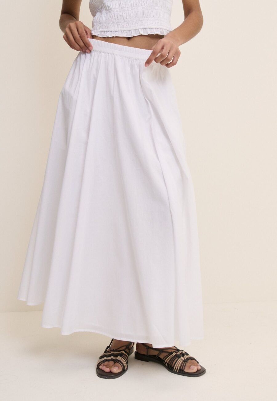 White Crystal Maxi Skirt